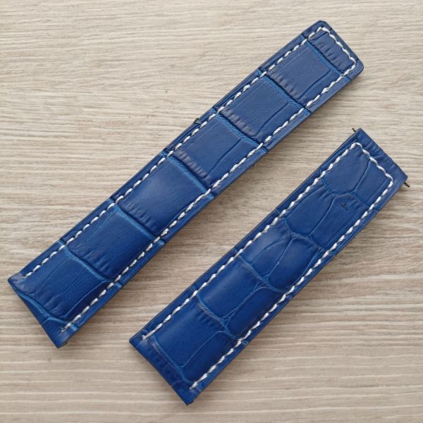 Ремінець для годинника. Breitling блакитний 24 мм