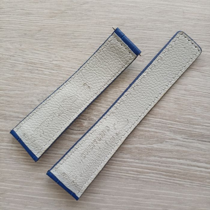 Ремінець для годинника. Breitling блакитний 24 мм