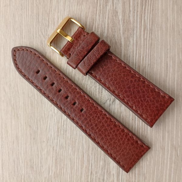 Ремінець для годинника 24 мм шкіра коричневий