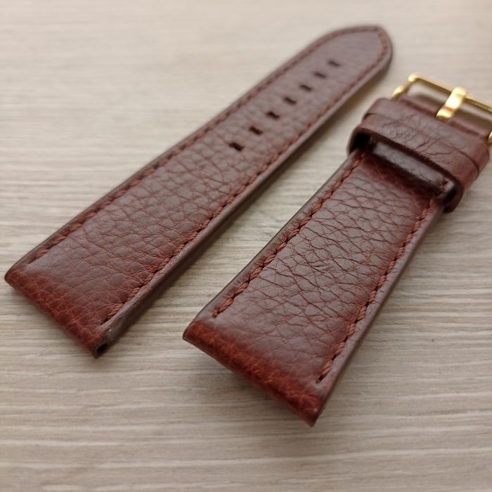 Ремінець для годинника 24 мм шкіра коричневий