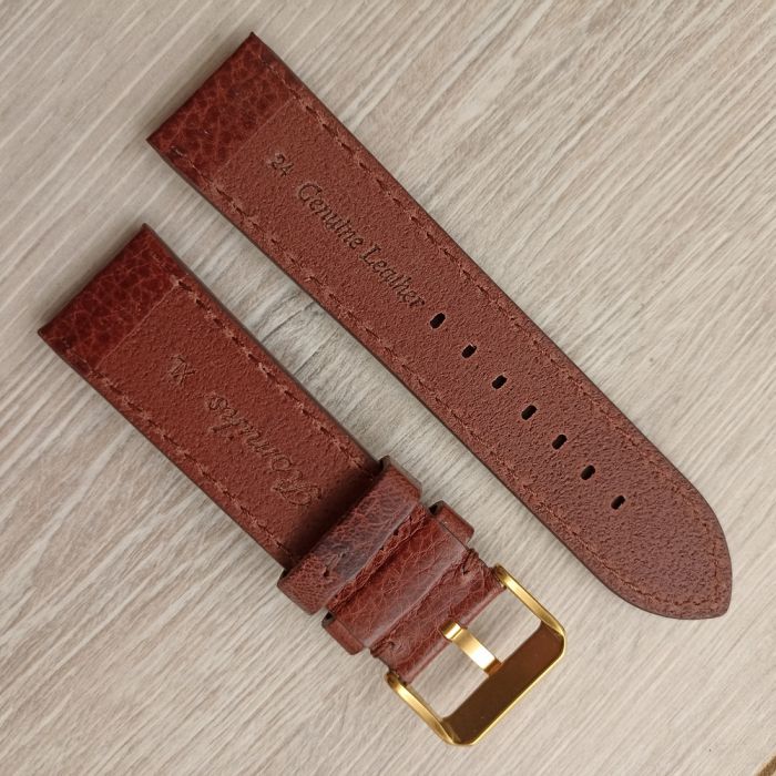 Ремінець для годинника 24 мм шкіра коричневий