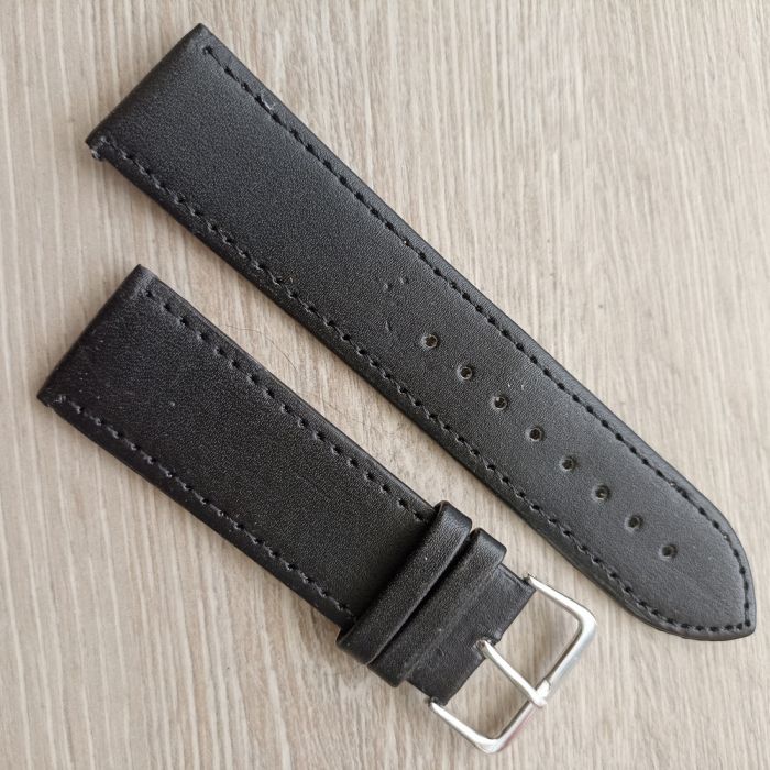Ремінець для годинника 24 мм чорний