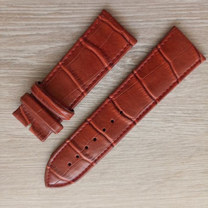 Ремінець для годинника 24 мм морквяний