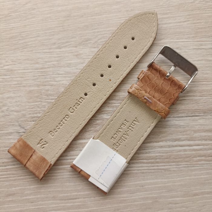 Ремінець для годинника 24 мм кремовий