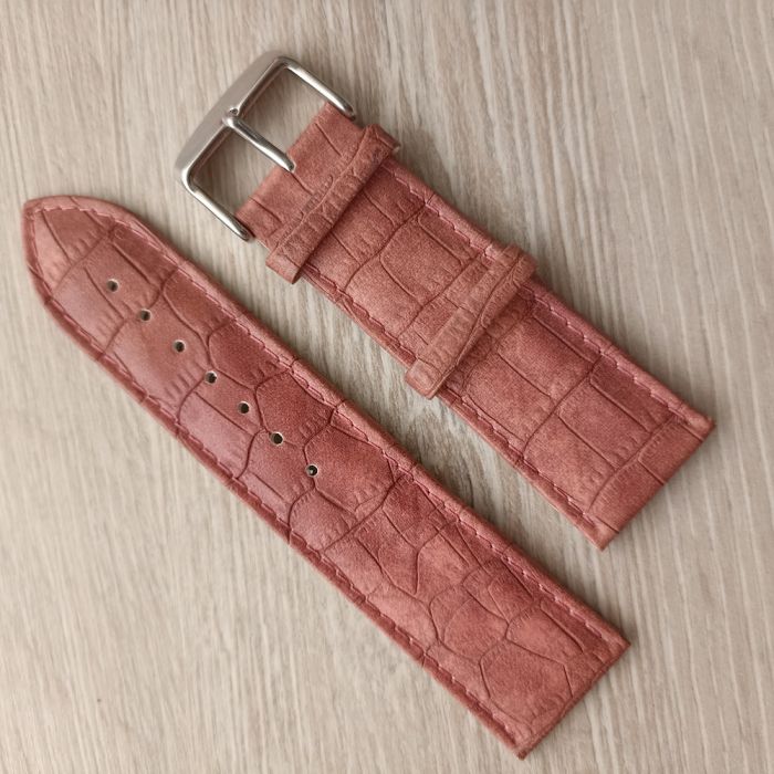 Ремінець для годинника 24 мм матовий рожевий