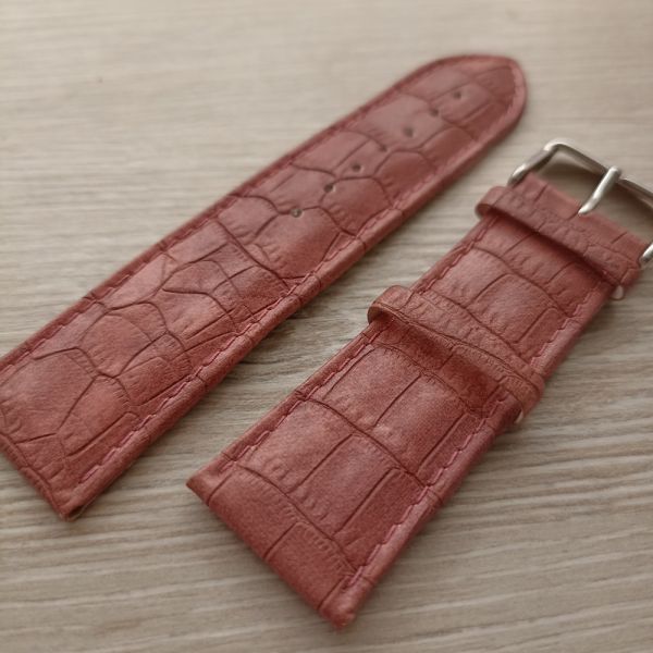 Ремінець для годинника 24 мм матовий рожевий