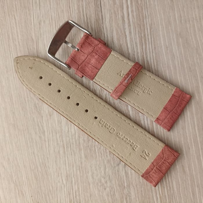 Ремінець для годинника 24 мм матовий рожевий