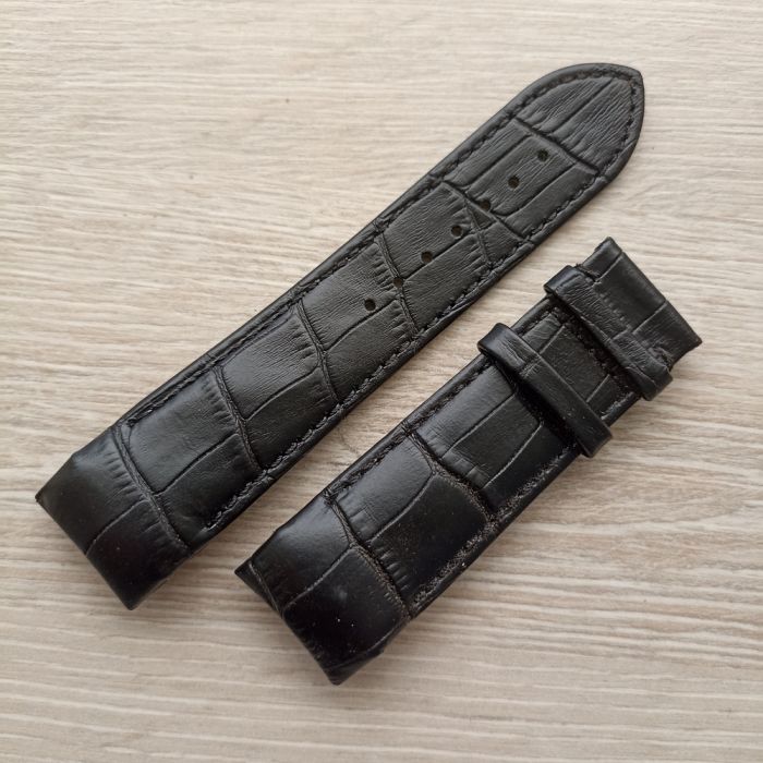Ремінець для годинника TISSOT 24 мм чорний з полукругом