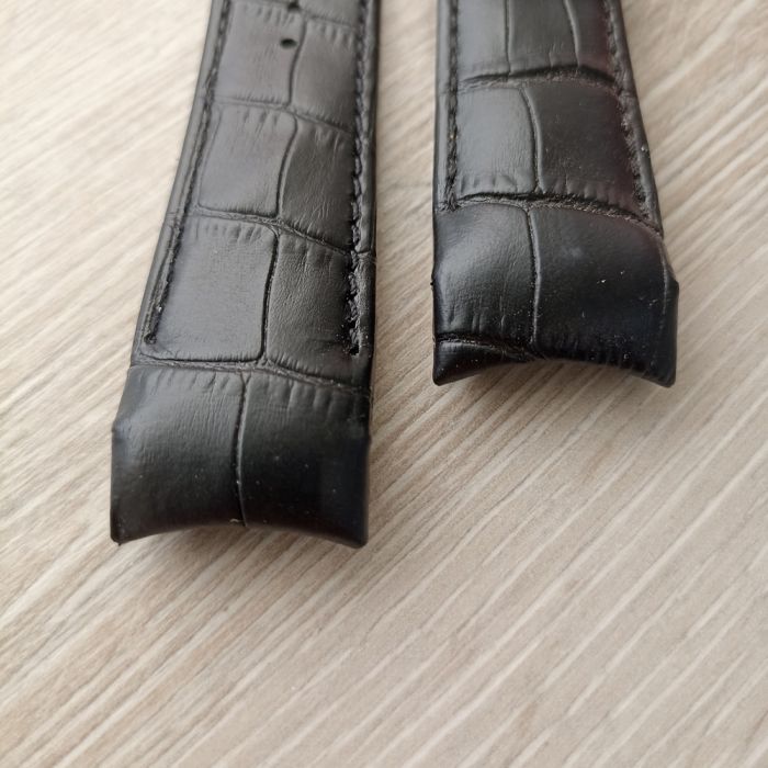 Ремінець для годинника TISSOT 24 мм чорний з полукругом