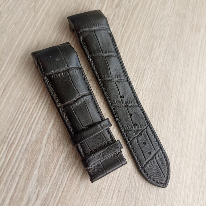 Ремінець для годинника TISSOT 24 мм чорний з полукругом