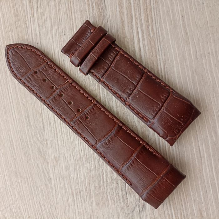 Ремінець для годинника TISSOT 24 мм коричневий з полукругом