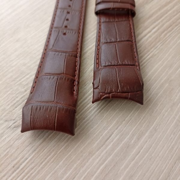 Ремінець для годинника TISSOT 24 мм коричневий з полукругом