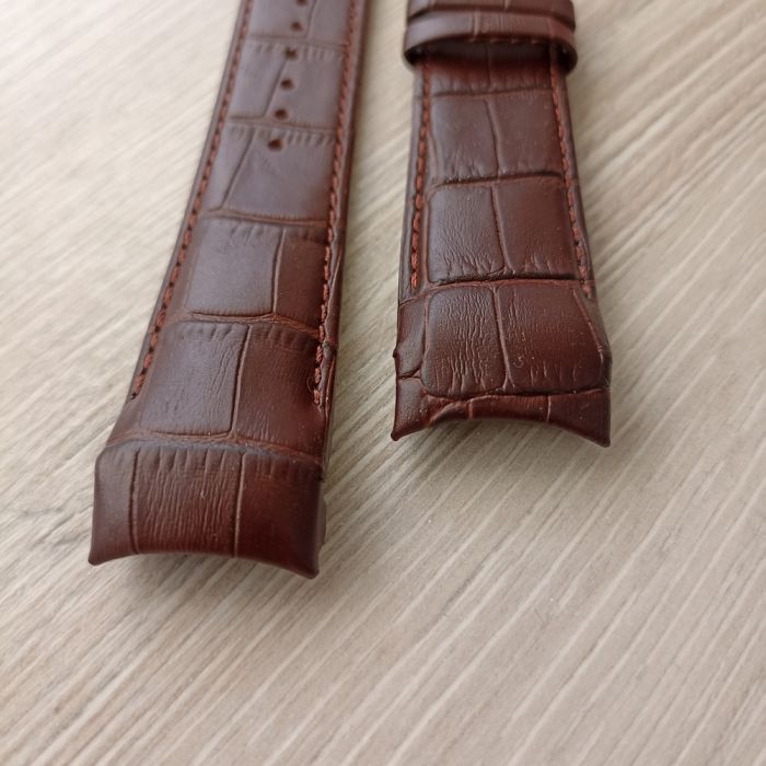 Ремінець для годинника TISSOT 24 мм коричневий з полукругом