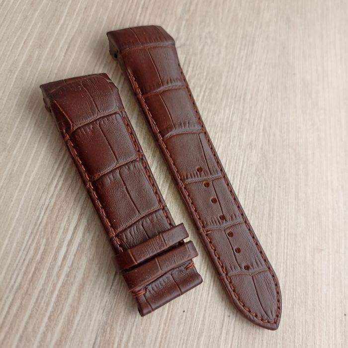 Ремінець для годинника TISSOT 24 мм коричневий з полукругом