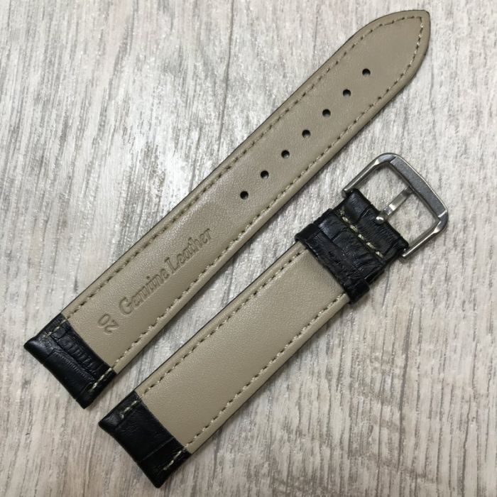 Ремішок для годинника 20мм чорний