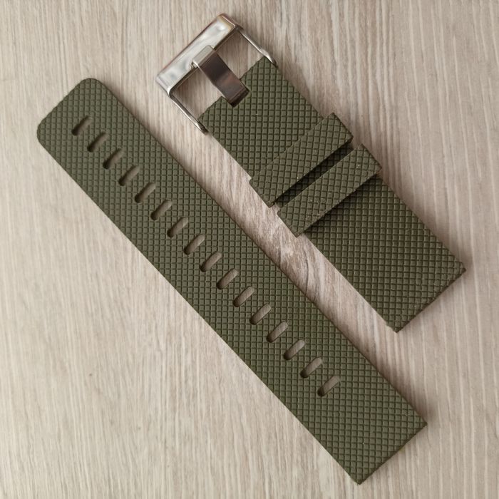 Каучуковий ремінець для годинника 24мм війсковий
