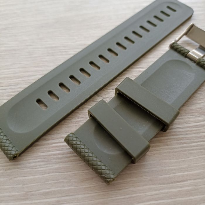 Каучуковий ремінець для годинника 24мм війсковий