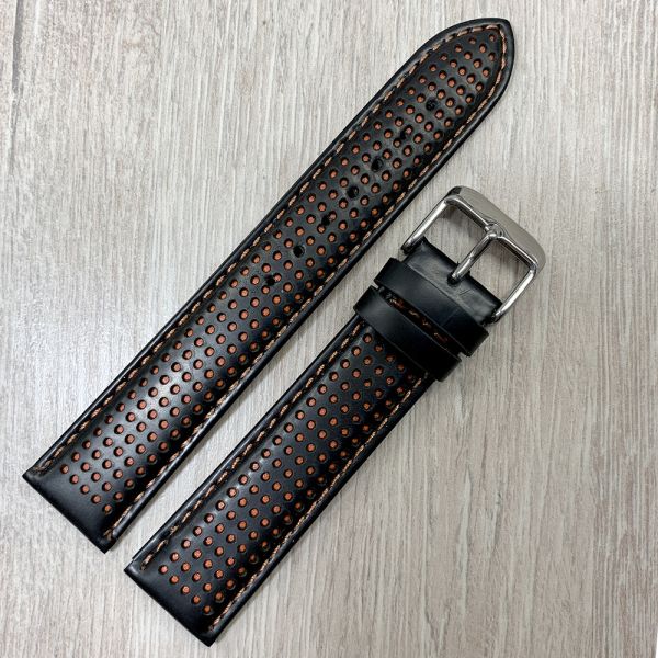 Ремінець 20мм, чорний з поморачевим