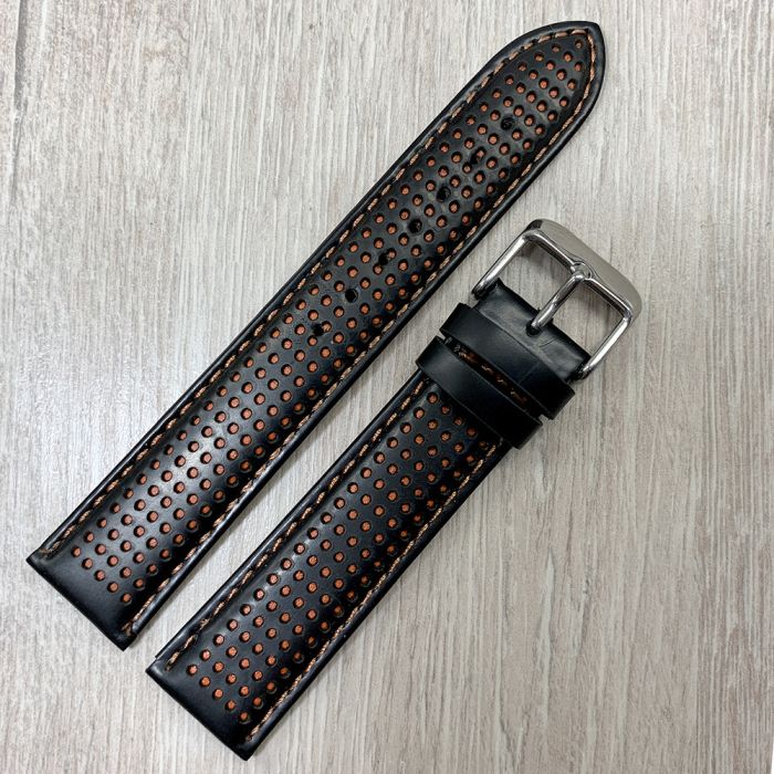 Ремінець 20мм, чорний з поморачевим
