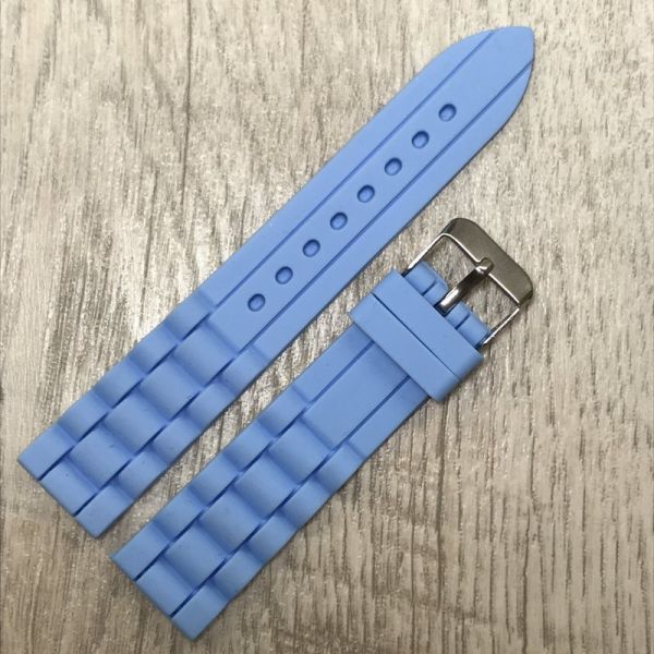 Силіконовий ремінець блакитний 20мм