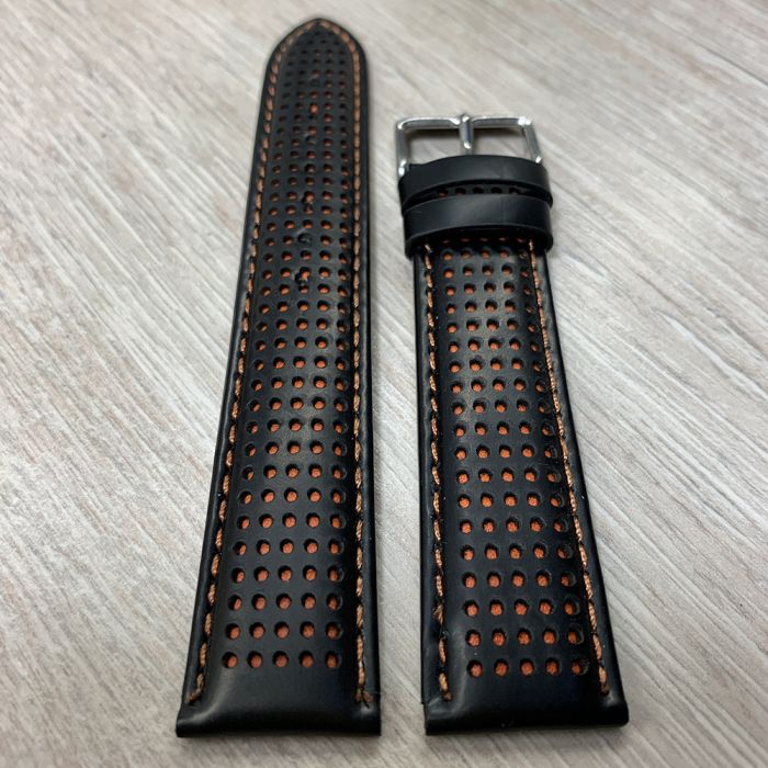 Ремінець 20мм, чорний з поморачевим