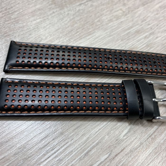 Ремінець 20мм, чорний з поморачевим