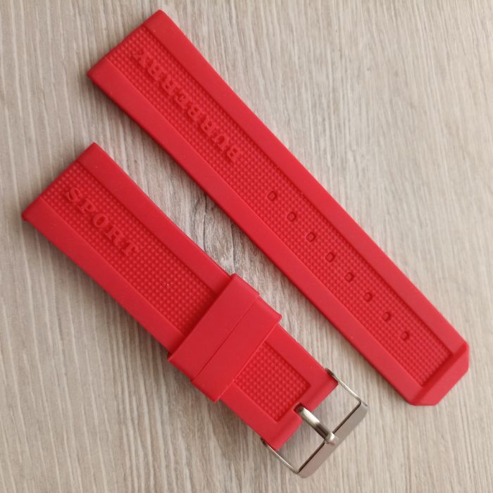 Силіконовий ремешок для годинника 24мм червоний ремінець