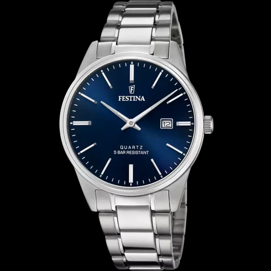FESTINA класичний годинник F20511/3 блакитний сталевий браслет, чоловічий