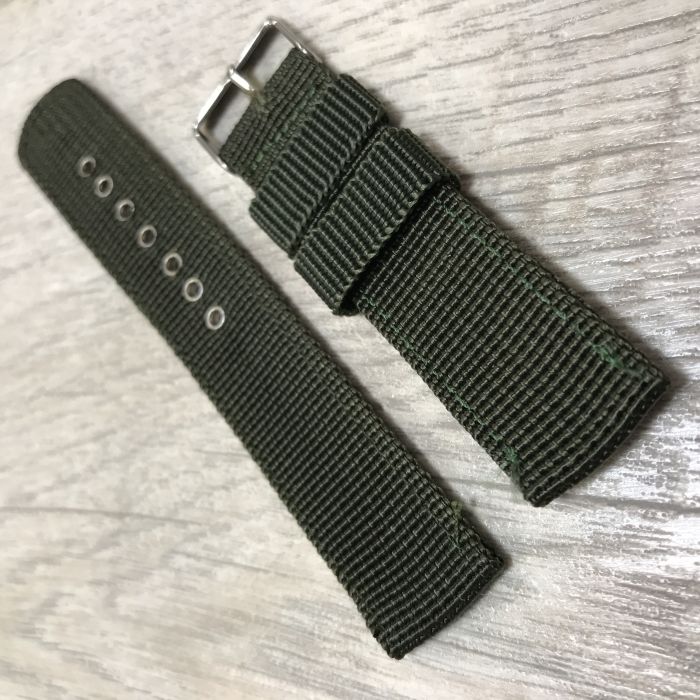 Ремінець тканина зелений 20мм