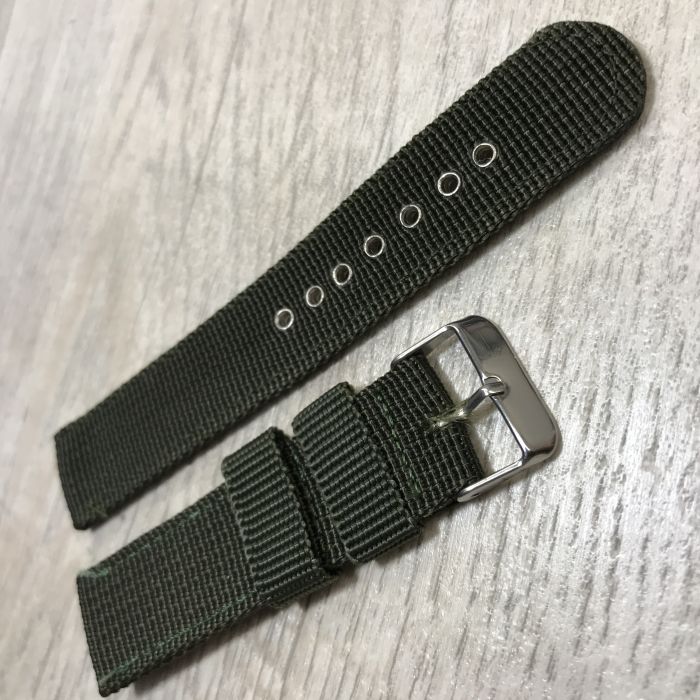 Ремінець тканина зелений 20мм