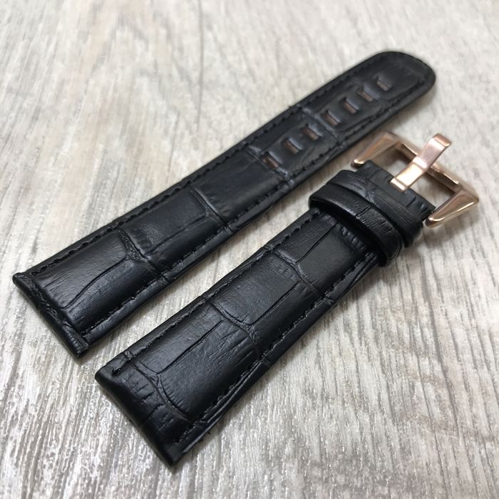 Шкіряний ремень 20мм, чорний