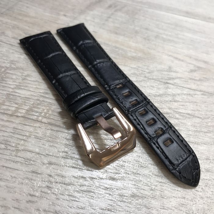 Шкіряний ремень 20мм, чорний