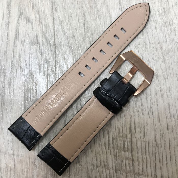 Шкіряний ремень 20мм, чорний