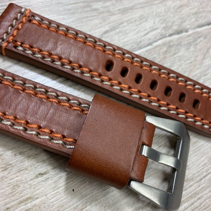 Шкіряний ремешок для годинника 22мм