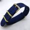 Ремінець нато синій сплошной, 20мм